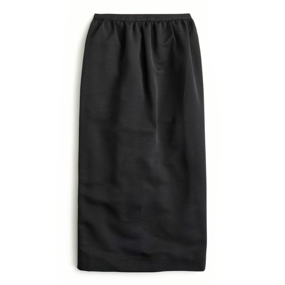 J.Crew | Black Long Pencil Skirt In Faille Size 10 - Picture 1 of 9